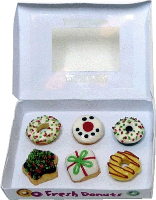 (image for) Christmas Donuts in Donut Box Style 1